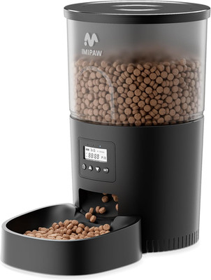 Automatic Cat Feeders, 3L Timed Cat Dry Food Dispenser, Dual Power Supply, Progr
