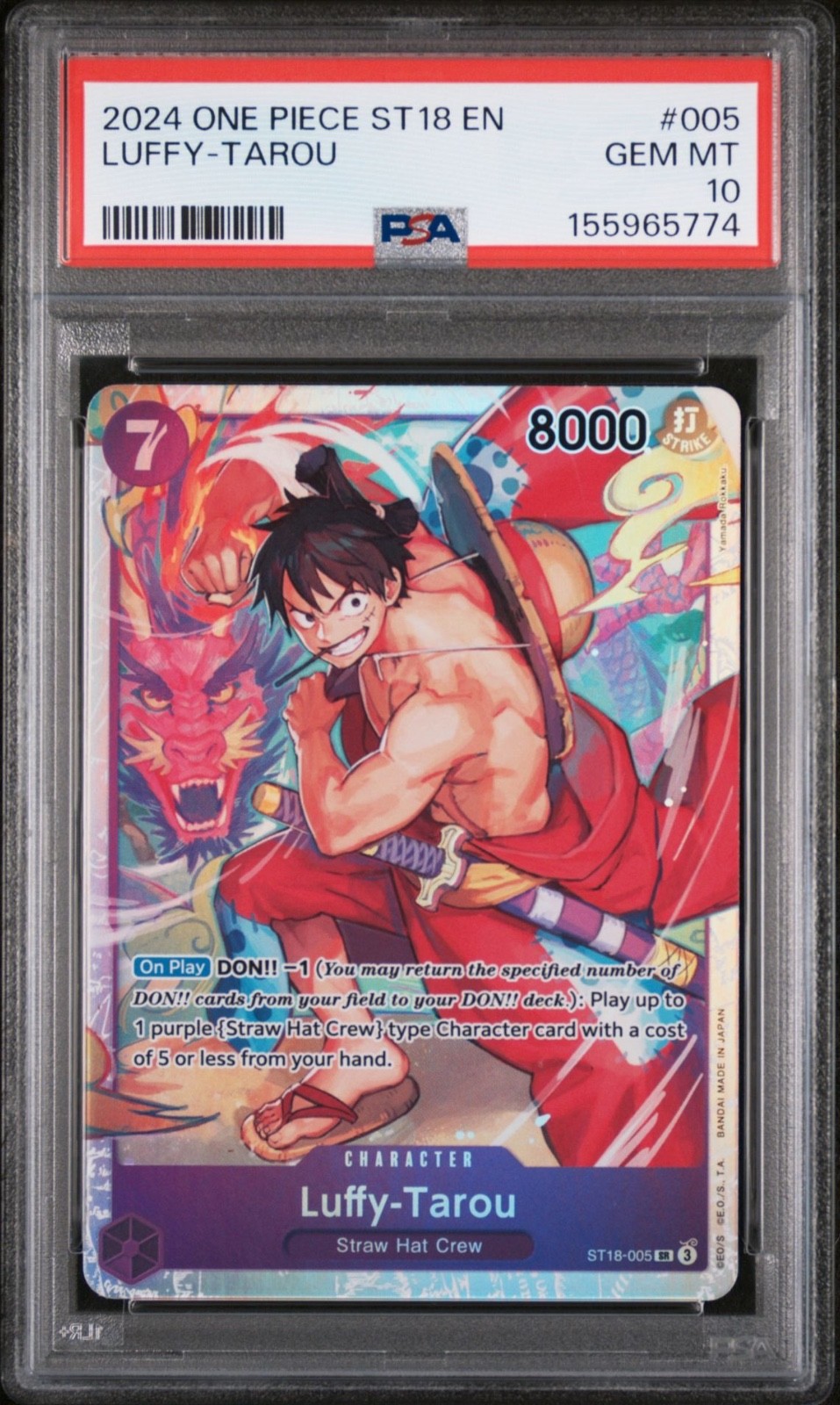 One Piece Luffy Tarou ST18-005 PSA 10 Gem Mint