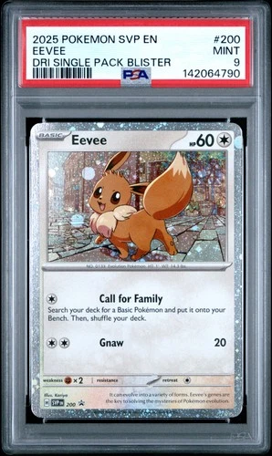 4790 Eevee 2025 Pokemon Destined Rivals Single Blister Promo - SVP EN #200 PSA 9