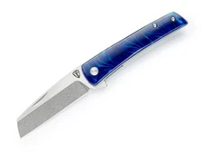 FINCH KNIVES DEEP BLUE RESIN OXBOW FLIPPER OX515