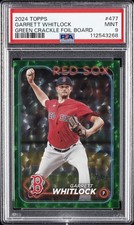 2024 TOPPS GREEN CRACKLE FOIL BOARD #477 GARRETT WHITLOCK 8/499 PSA 9