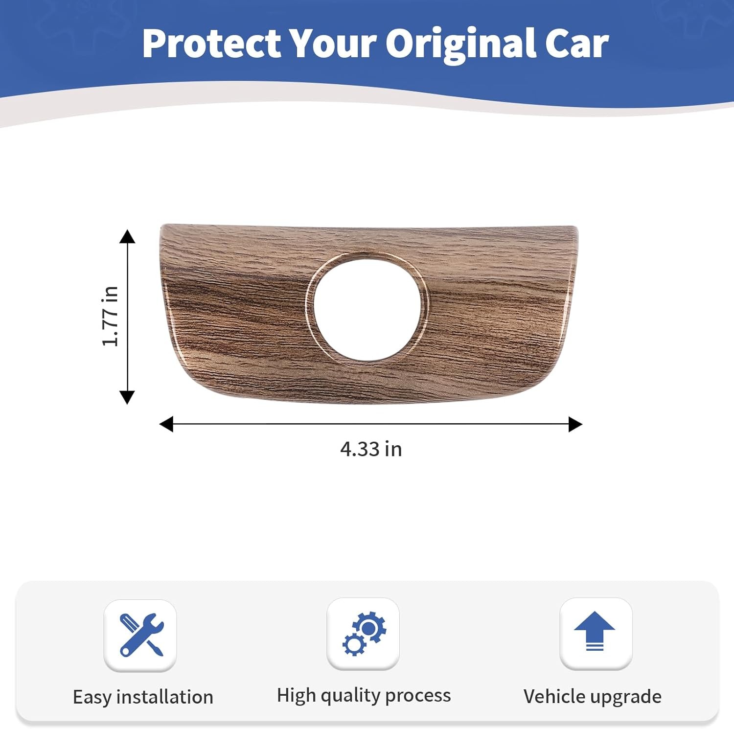 Center Console Armrest Keyhole Cover Trim for Wrangler JK JKU 2011-2017 Brown Wo thumbnail 6