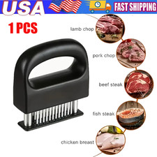 1PC Meat Tenderizer With 48 Stainless Steel Needle Blades Kitchen BBQ Tool Black