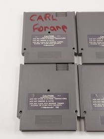 Lotto 4 giochi Nintendo NES Tecmo Bowl Top Gun Double Dragon 2 e Tom Sawyer TESTATI