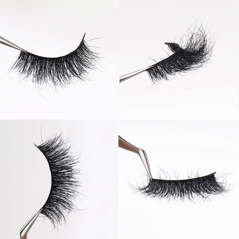 100% Real Mink 3D Handmade Eyelashes Long Wispy Fluffy Natural Look Lashes - Image 3 of 4