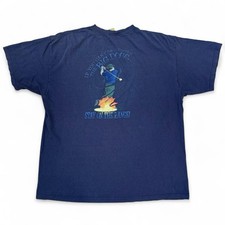 Vintage Big Dogs Distressed Navy Blue Golf T-Shirt Mens XXL Made In USA 90s Y2K