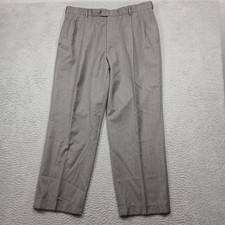 Austin Reed Men's Dress Pants Gray Wool Blend Pleated Front Cuffed 36x30
