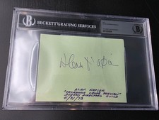 ALAN NAPIER BATMAN SIGNED 4X6 ALBUM PAGE ENCAPSULATED BECKETT BAS