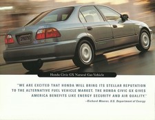 1998 HONDA CIVIC GX CNG sales brochure folder Natural Gas 98 US
