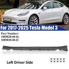 For 2017-25 Tesla Model 3 Left Side Skirt Lower Rocker Molding Cover 108982800D