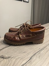 Samuel Windsor Brown Leather Boat Shoes - Men’s Size UK7 - RRP £120