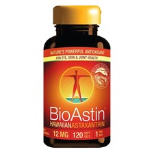 BioAstin Hawaiian Astaxanthin 12 mg 100 Pure Natural Astaxanthin 120 Soft Gels