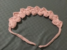 Beautiful handmade girls crochet pink headbands 27 in