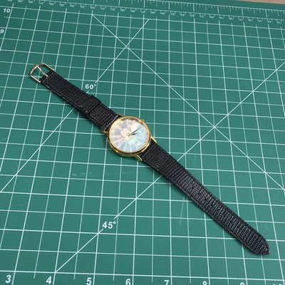 Vtg Lorus Disney Hologram Watch Mickey Mouse Gold Tone V515-8A00