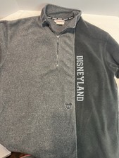 Vintage Disneyland Fleece 1/4 Zip Grey Sz L