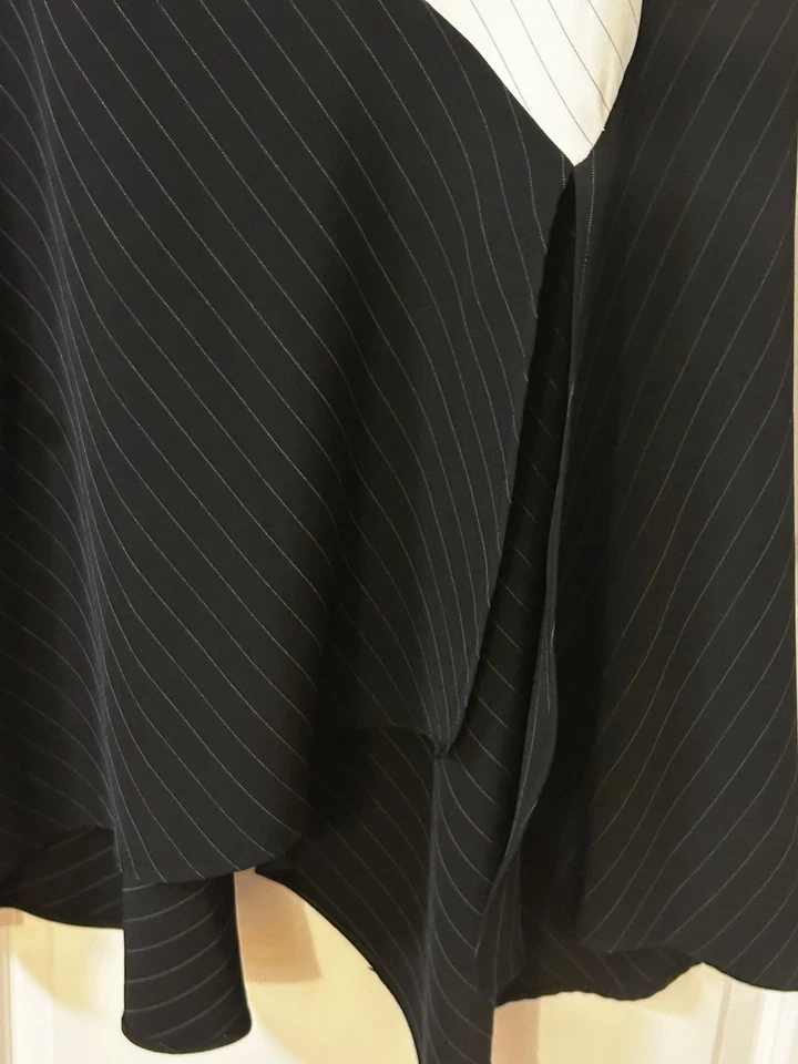 DKNY Mujer Vestido A Rayas Dobladillo Asimétrico a Lateral, Talla 12 Foto 4 de 4