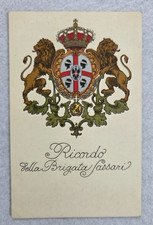 cartolina reggimentali fanteria brigata sassari 151 152 officine ricordi vg 1919