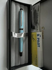 Pilot Grance Sky Blue Silver Trim Fine Nib