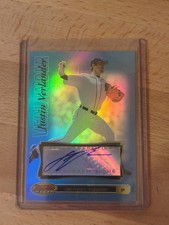 2007 Bowman's Best JUSTIN VERLANDER Blue Refractor Auto /99 - Tigers Giants