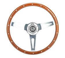 Nrg Innovations Classic 380mm Wood Grain Chrome Steering Wheel 18 Rivets Nrg Innovations Classic 380mm Wood Grain Chrome Steering Wheel 18 Rivets