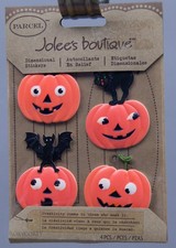 Jolee's Boutique 4 pc Halloween Bat Cat Pumpkin Dimensional Scrapbook Stickers