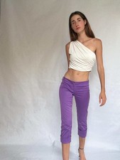Versace purple cropped pants IT 40 made in Italy
