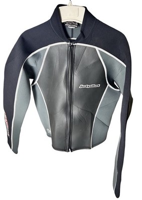 Jet Pilot Long Sleeve Wetsuit Jacket Men Sz XL Gray Zip Up Genuine Rubber