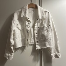 Zara Jeans Jacke 130cm Size 8-9 Weiß Kurzer ...