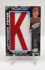 2008-09 Upper Deck Black Lettermen K /399 Justin Abdelkader #61 Rookie Patch RC