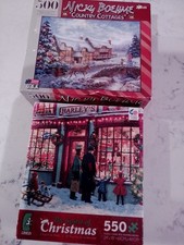 2 Christmas Scenes Jigsaw Puzzles 550 500