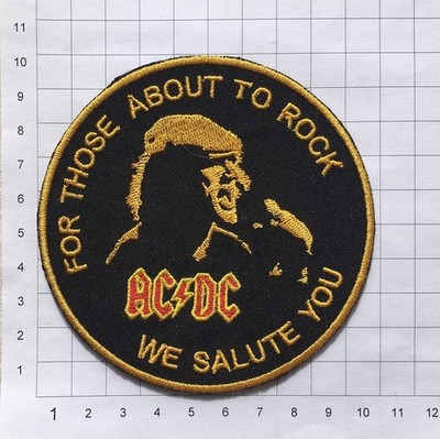 AC/DC  Patch (M098) Brian We salute you  ungebraucht Neu