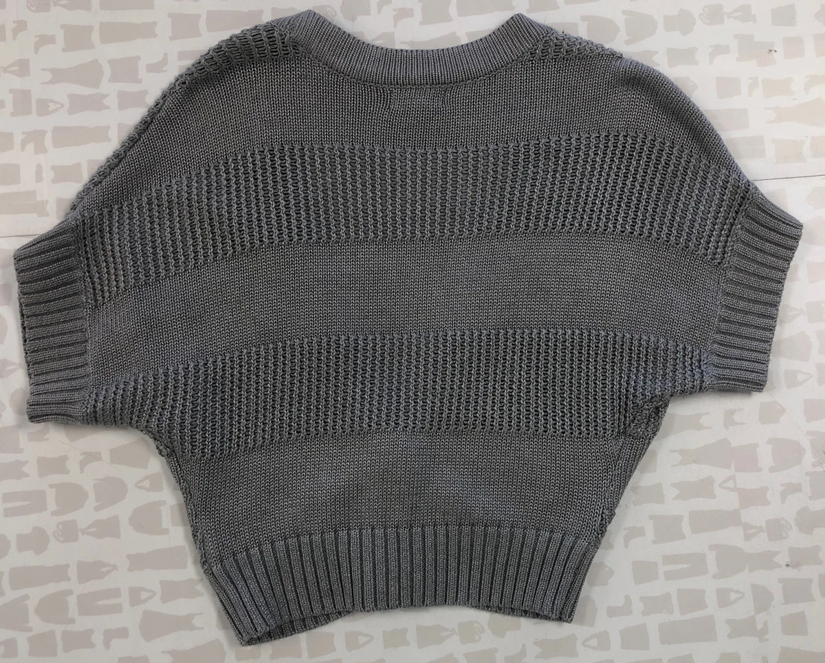Worthington Women Gray Knit Short Sleeve 2-Button Shrug Cardigan Size S |  eBay