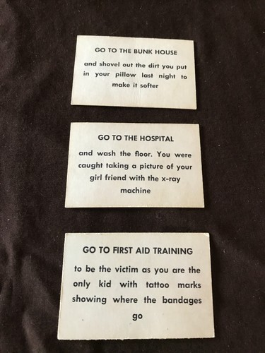 1965 Camp Granada Board Game Replacement Part- 3 "Go To" Cards from The Deck! - 第 2/2 張圖片