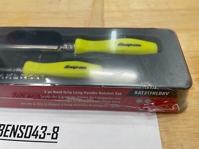 Snap-on Tools NEW HI-VIZ 2pc Mix Drive Hard Grip Fixed Ratchet Set