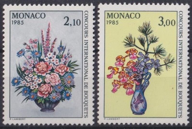 F-EX38021 MONACO MNH 1985 BOUQUET FLOWER FLORES. | eBay