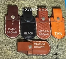 Personalized Leather Folding Knife Sheath Buck 110, Buck 112, Trapper, Others