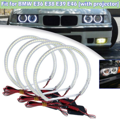 Angel Eyes Halo Rings Bright White SMD LED For BMW E36 E38 E39 E46