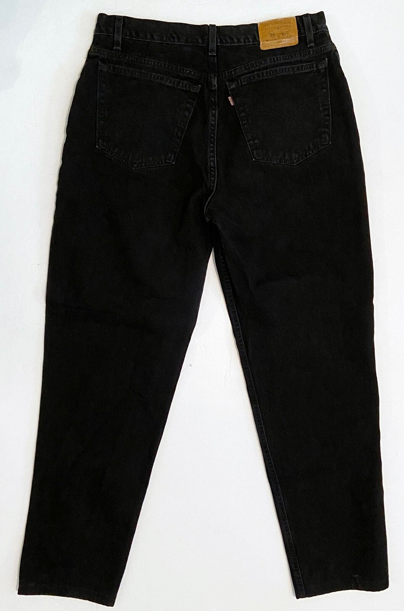 Levi's Vintage 545 Black Jeans Loose Fit Tapered Leg 100 Levi's Vintage 545 Black Jeans Loose Fit Tapered Leg 100