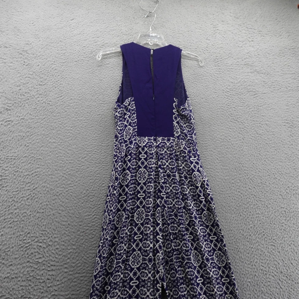 Mono Anthropologie elevenses Audra Pierna Ancha 00 Azul Blanco Mujer Geométrico Foto 4 de 4