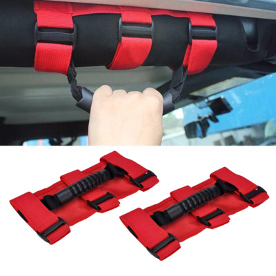 Fit Wrangler JT JL JK Red Roll Grab Handles Handle Bar 4x4WD Off Road ...