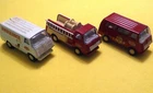 Tonka Mini (3) Ambulance Van, Fire Chief Van, Fire Truck with ladders