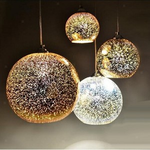 3d Colored Glass Pendant Lamp Chandeliers Lampshade Ceiling Light