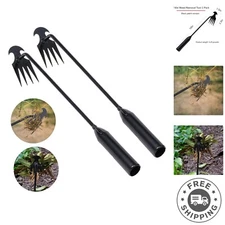 16-Inch Comfortable Grip Weeding Tool Set - Manganese Steel 4-Tine Puller