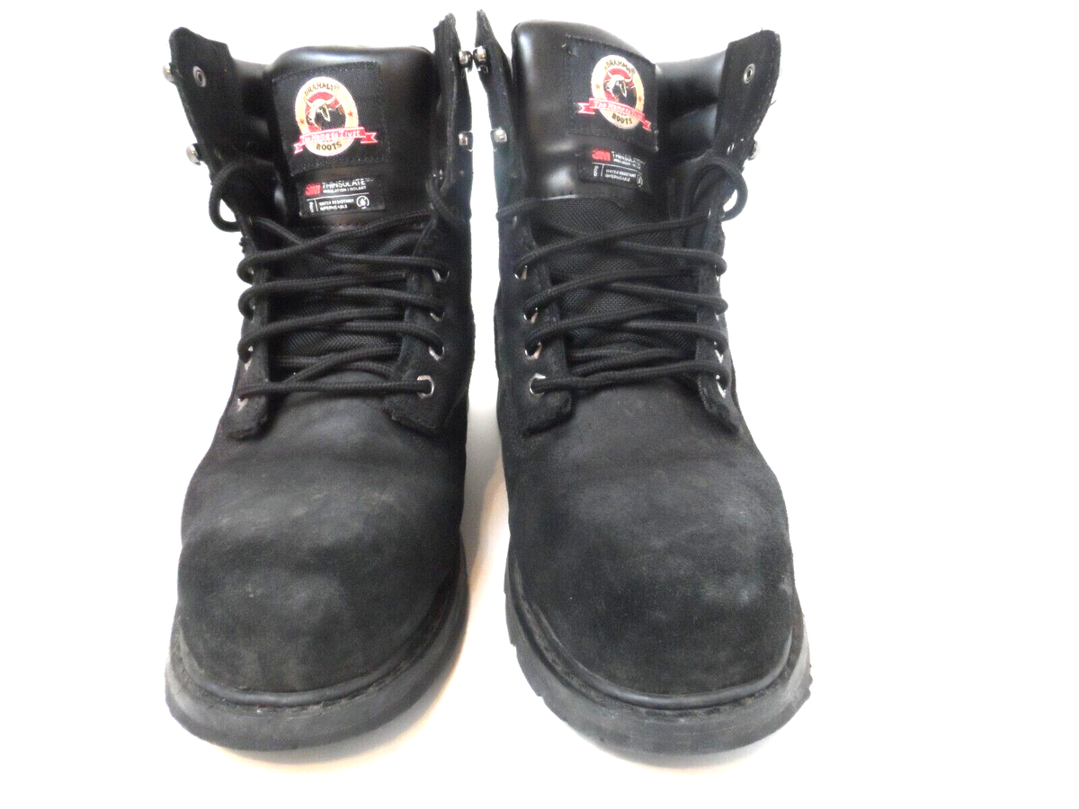 Brahma Mens Black Steel Toe ASTM F2413-18 3M Thinsulate Work 