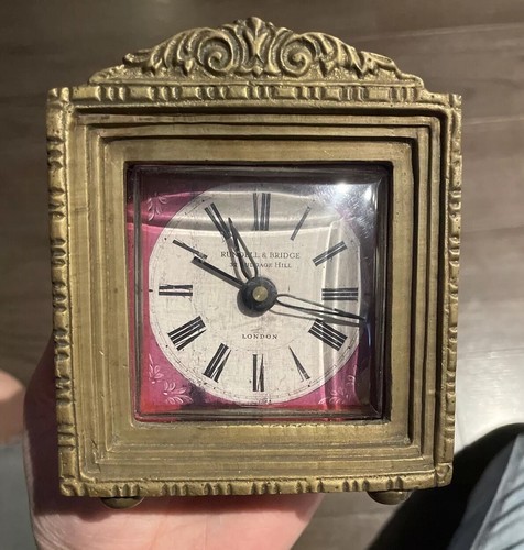 TIMEWORKS INC Rundell & Bridge, London Brass Quartz Clock, Parts/Repair/Display - Picture 2 of 9