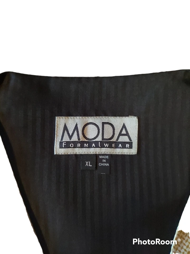 Moda Formal Wear Vest Gold Full Back NIP Size XL - Image 2 of 4