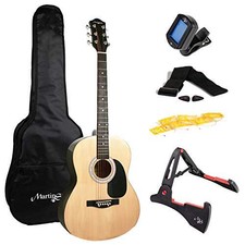 Martin Smith Acoustic Guitar Kit With Full-size Acoustic Guitar, Guitar Stand,