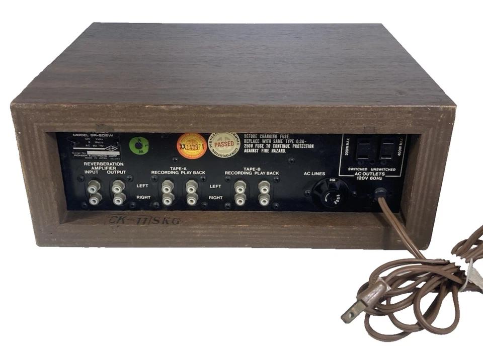 Pioneer SR-202W reverberation amplifier Japan vintage - Image 4 of 4