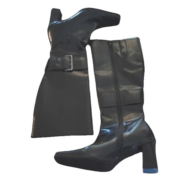 Couro envernizado femininas Nine West Preto