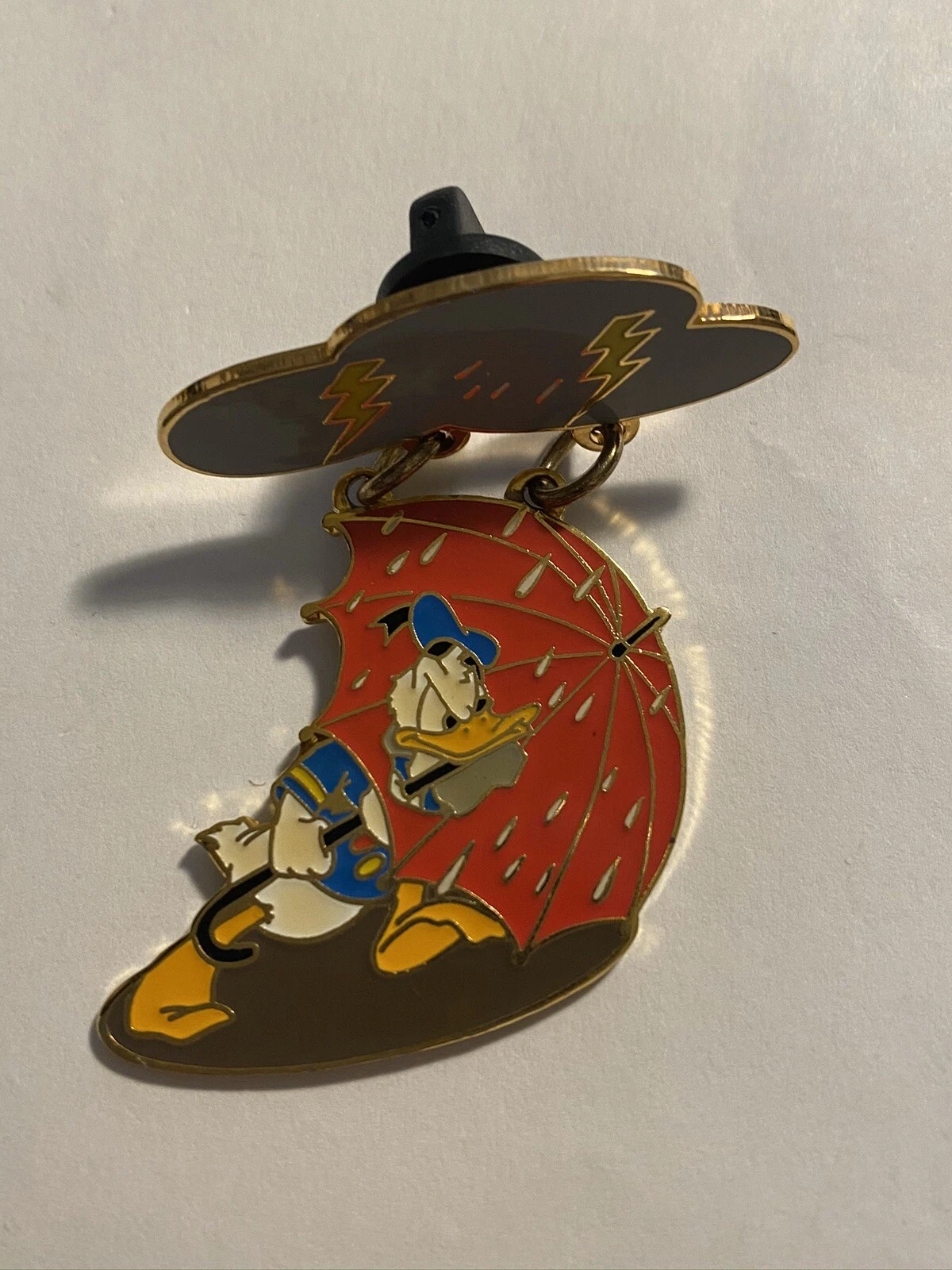 Donald Duck 60Th Birthday – Heavy Rain Dangle Disney Pin LE (B7)
